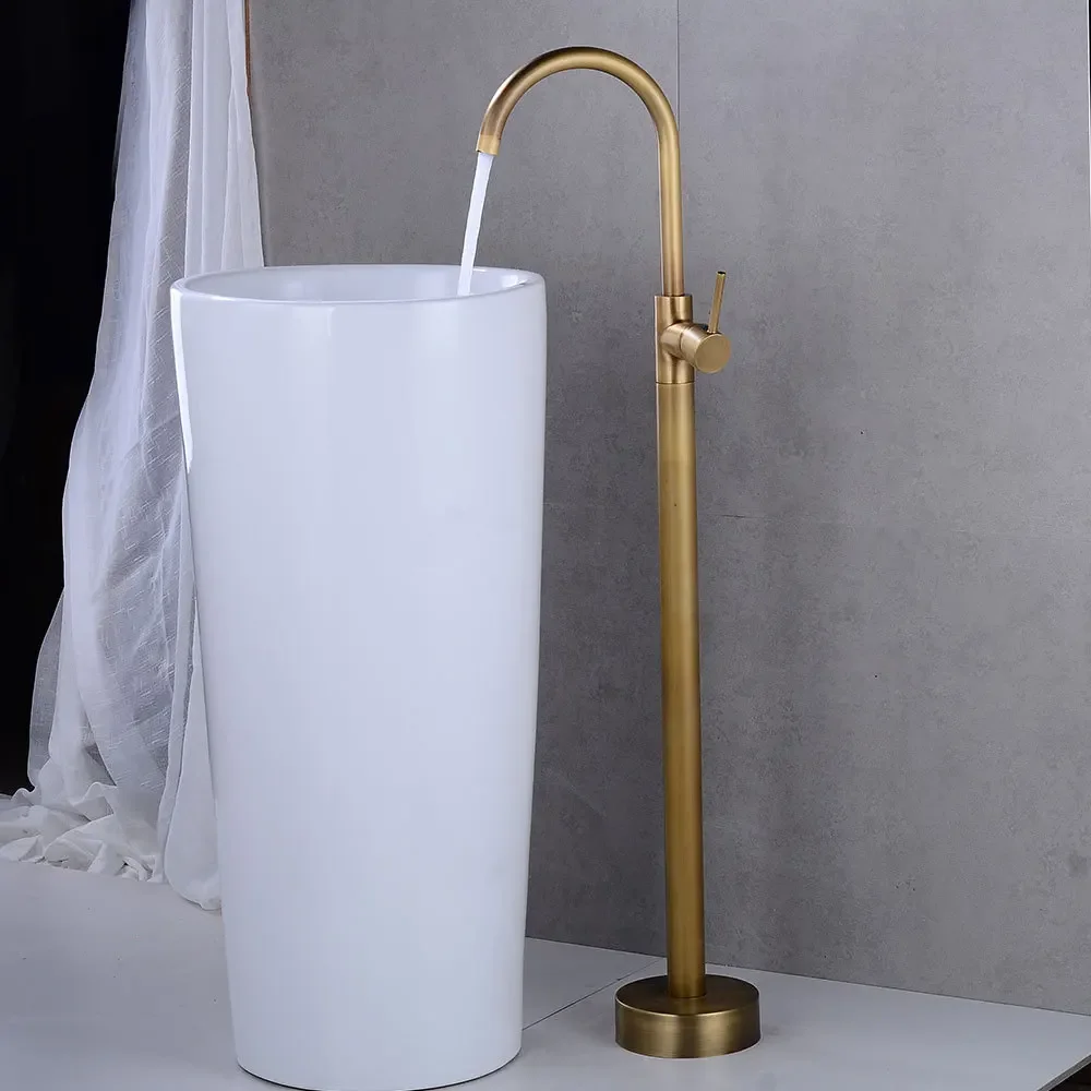 Description Picture 3 of itemBathroom Bathtub Faucet  Free Standing  Gold /Black/Antique/Chrome BathTub Mixer Taps Floor Mounted Bath