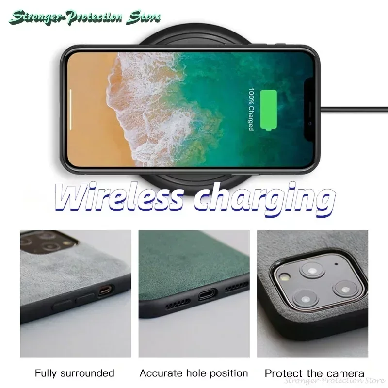 Italian Alcantara Luxury Business Phone Case - Premium Artificial Leather