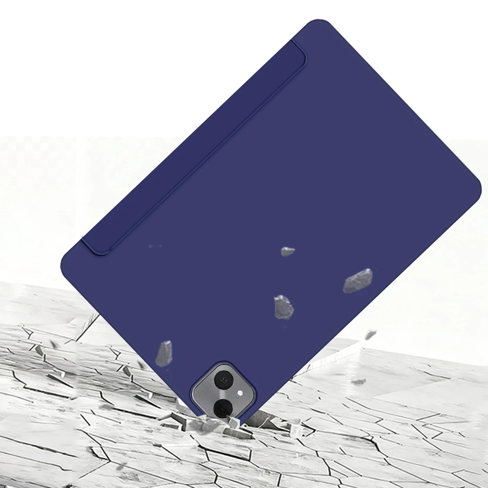 Premium Slim Tri-Folding Stand Tablet Cover with Soft TPU Back