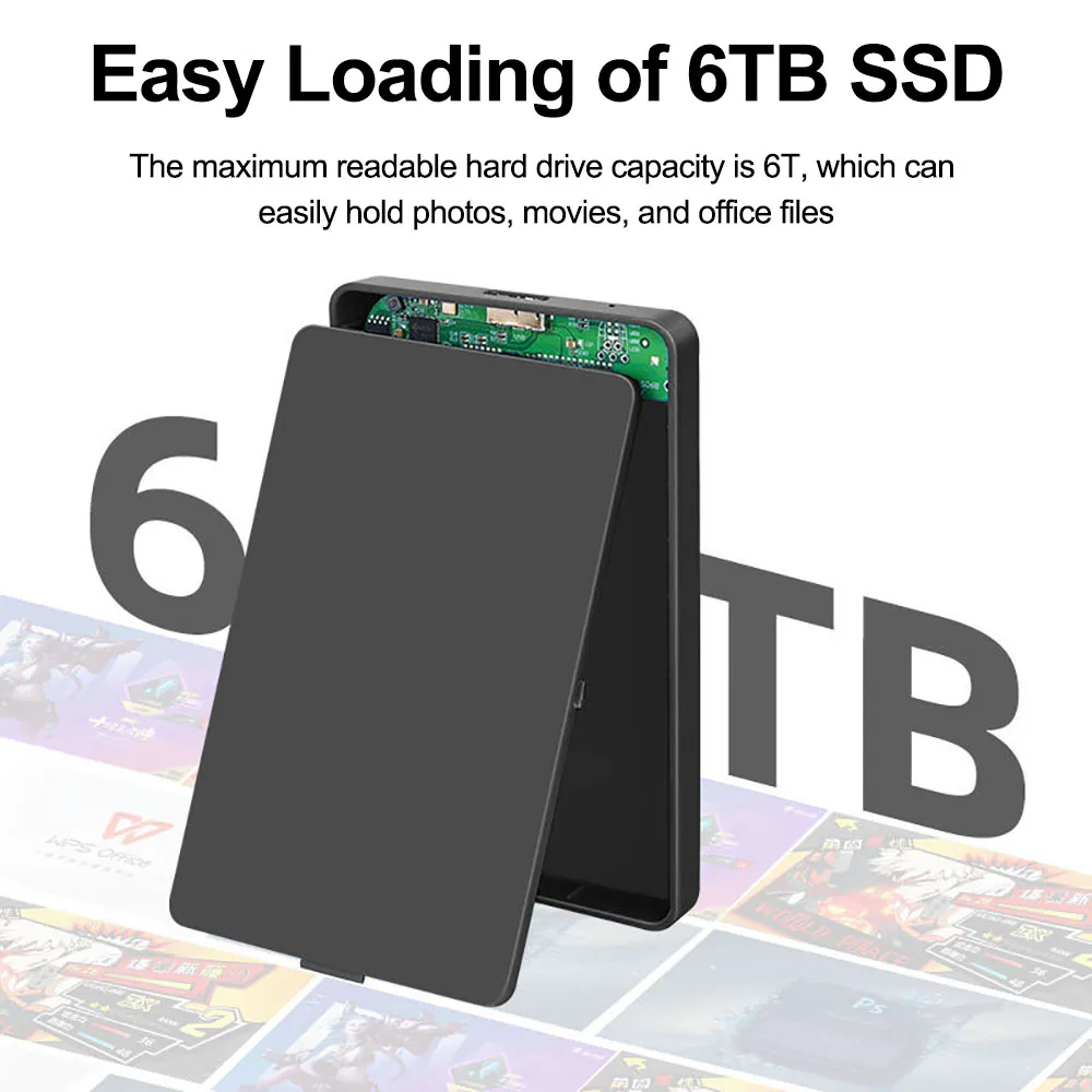 케비두메이 2.5인치 SATA to USB3.0 HDD 인클로저 (USB3.0 케이블 포함) 모바일 하드 드라이브 ABS 케이스 SSD 외장 스토리지 HDD 박스 (노트북용)