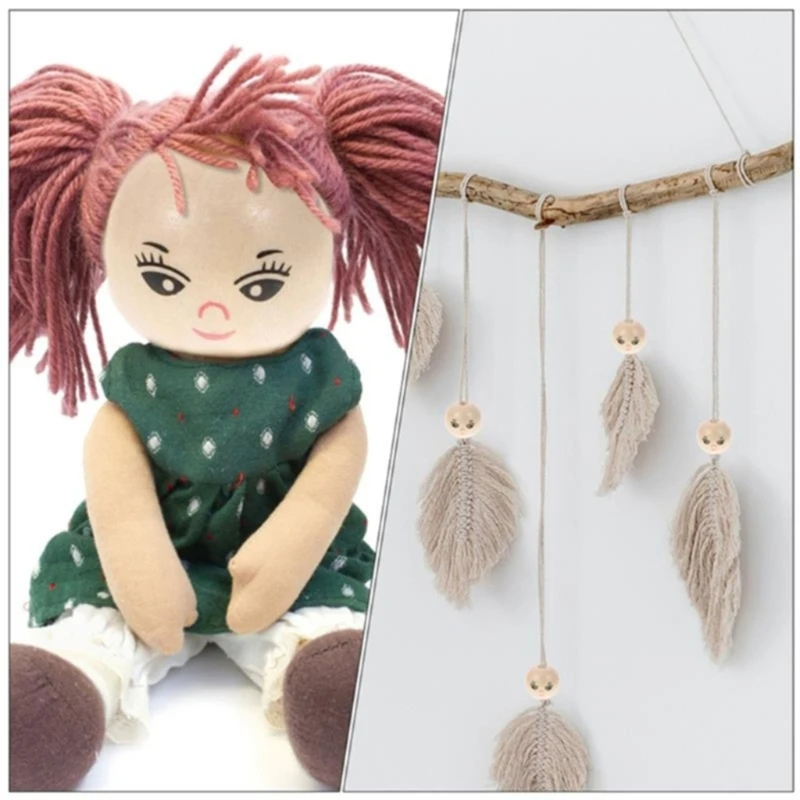 AJOIDR 20Pcs Wooden Doll Head Beads - Smiling Face Spacers For DIY Jewelry Making & Kids Crafts - View #3