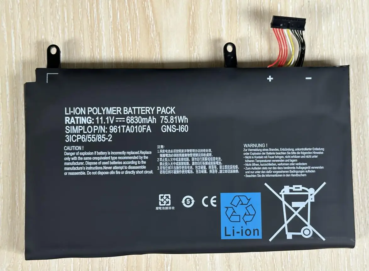 Bateria do Portátil para Gigabyte P35k P37x P57x P35g P35n P35w P35x P57w 961ta010fa 31cp6 55 852 Gns160 Novo Gns-i60 - Imagem 5