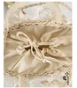 INS Style Coutryside Wheat Straw Handbags For Girls Women Small Handmade Woven Beach Bags With Lace Flower Bags 4