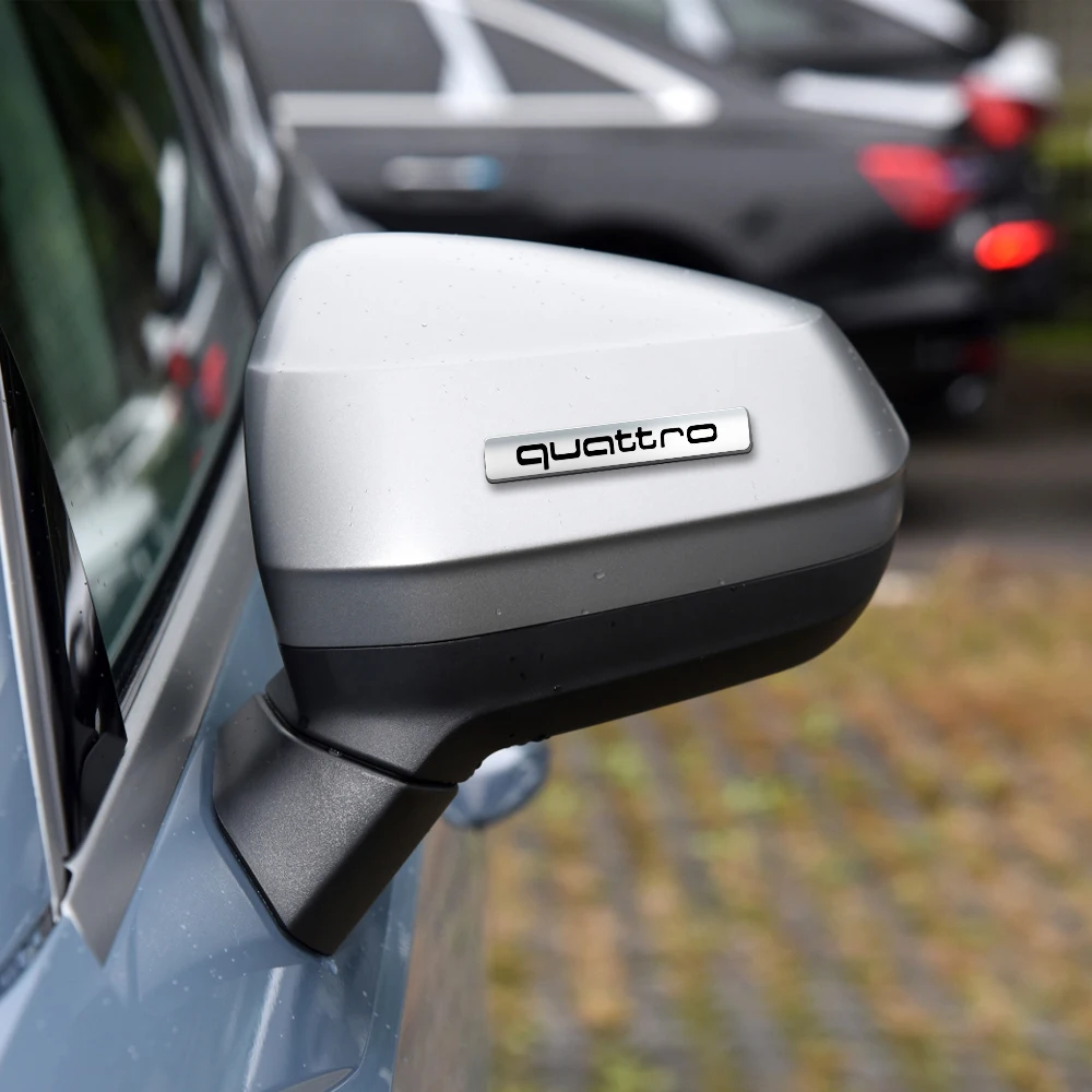 1/2개 자동차 스타일링 콰트로 레터 로고 사이드 바디 펜더 트렁크 스티커 (아우디 A1 A2 A3 A4 A5 A6 A7 A8 Q1 Q2 Q3 Q4 Q5 Q6 Q7 Q8 용)