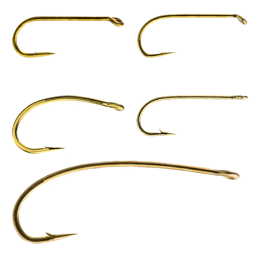 

Eupheng 100pcs Standard Nymph Dry Fly Fishing Hook Barb Hooks Combo Bronze Color Fly Hook With Barb