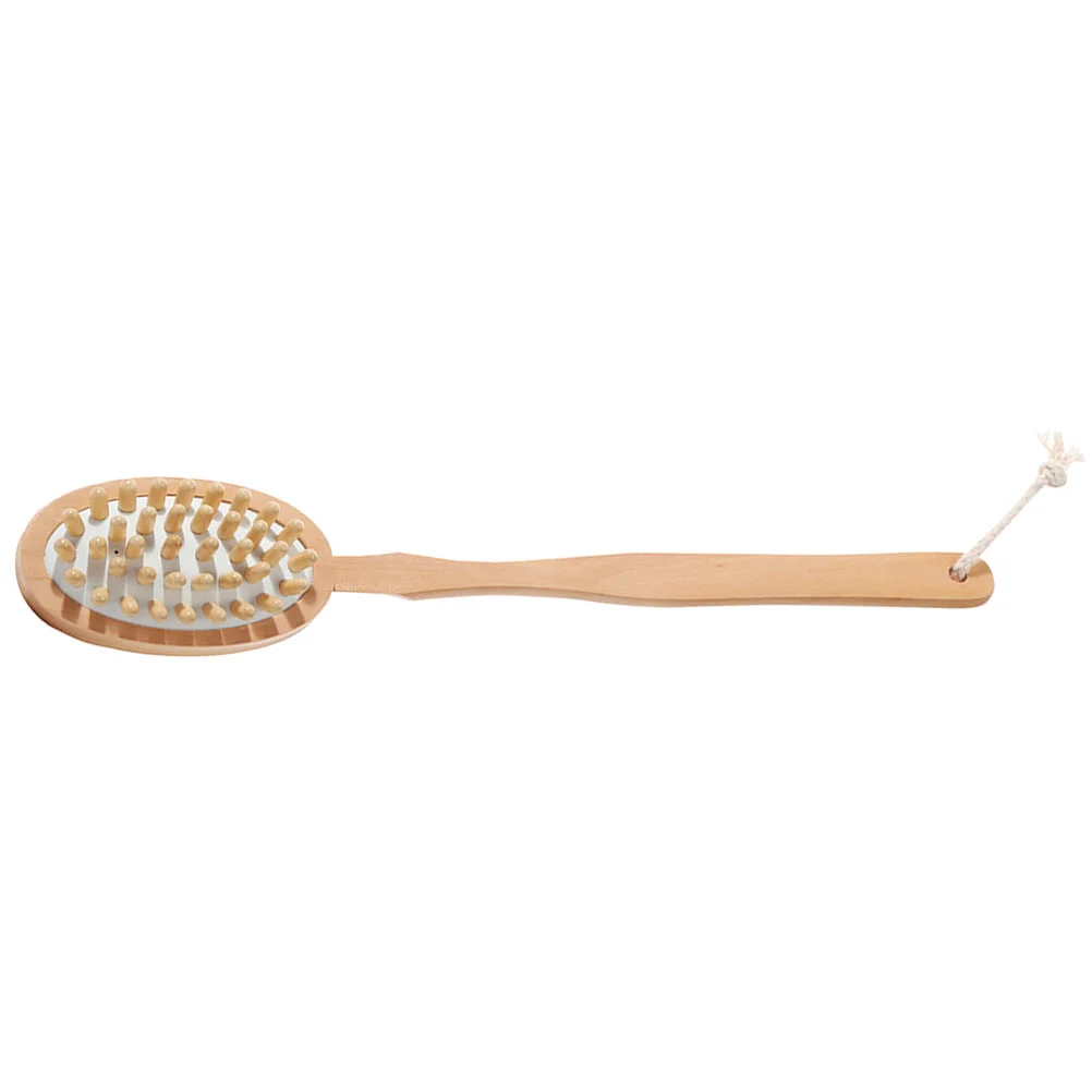 

Wooden Long-handled Shower Brush Back Scraper Exfoliating Body Cleaning Dry Brushing