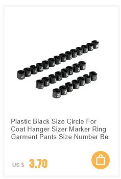 Description Picture 4 of item22-64 Hanger Sizer Garment Size Markers Color Coded Size Clips Assortment Set Fit For 2-4mm Hanger Hook Used For Wire Hangers