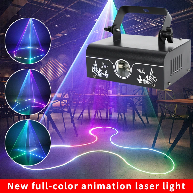 

BELLE 4D Beam Animation Laser Light Lamp LED Flashlight Voice Control Stage with For KTV Bar