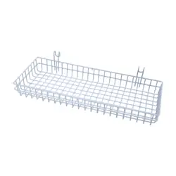 Versatile Wire Hanging Storage Basket Shelf (WHITE)