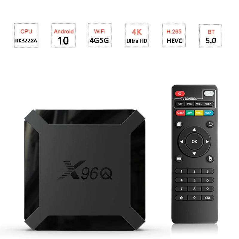 

X96Q TV Android 10 2GB 16GB RK3228A quad core HD 4K WiFi 4G 5G set-top box BT 5.0 Smart Media Player VS X96 Mini