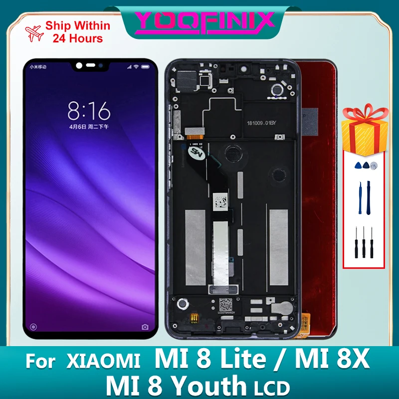 ЖК-дисплей 6 26 дюйма для Xiaomi Mi 8 Lite 8X сенсорный экран дигитайзер сменная деталь Youth
