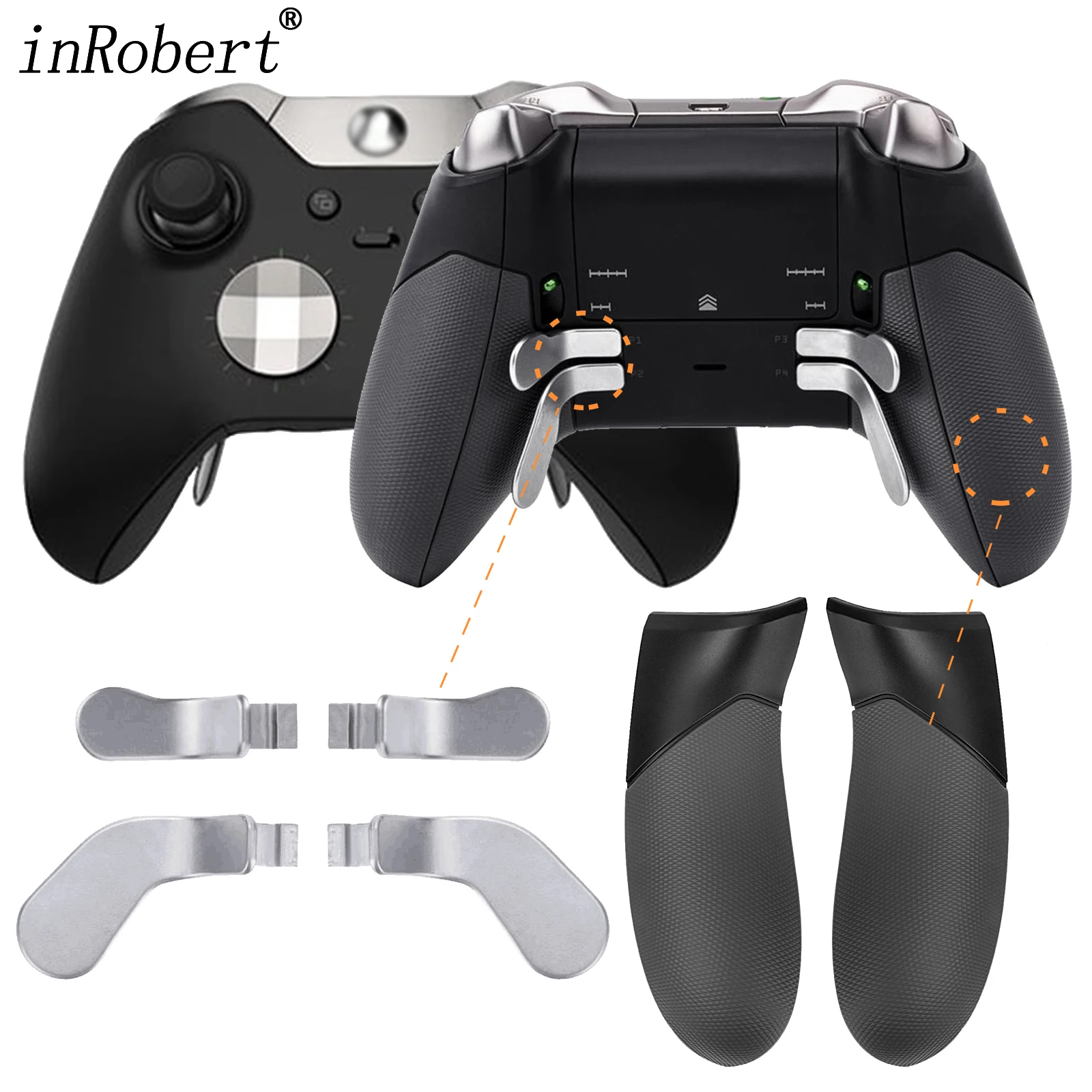 

Side Panel for Xbox One Elite Series 1 Controller with 4pcs Wireless Handle Metal Plating Paddles