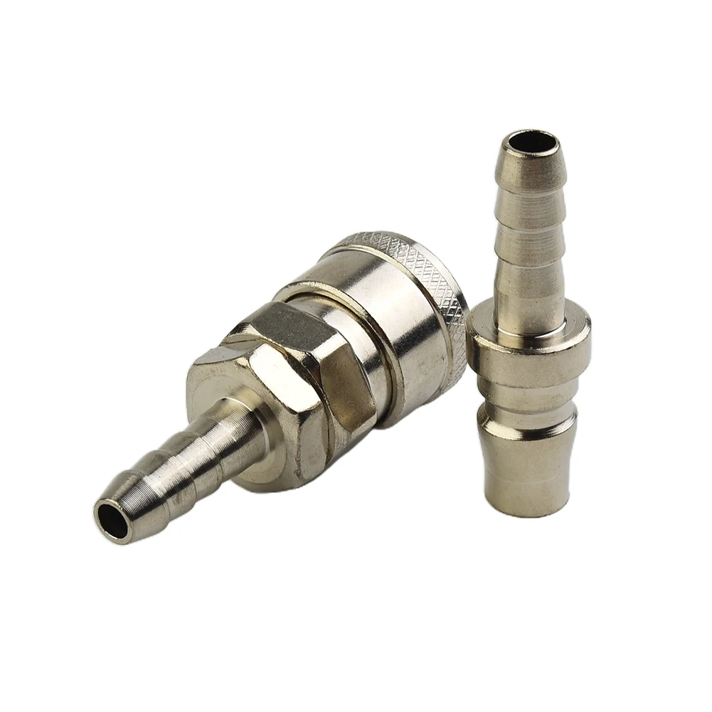 

Air Line Hose Fittings Tools Iron Air Line Coupler Connector Hose Fittings Portable Quick Release SH20 PH20 Silver