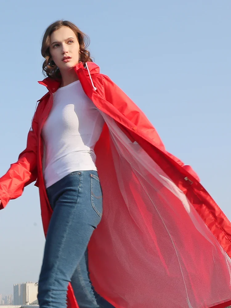 Nylon Long Raincoat Women Rain Coat Poncho Yellow Adult Rain