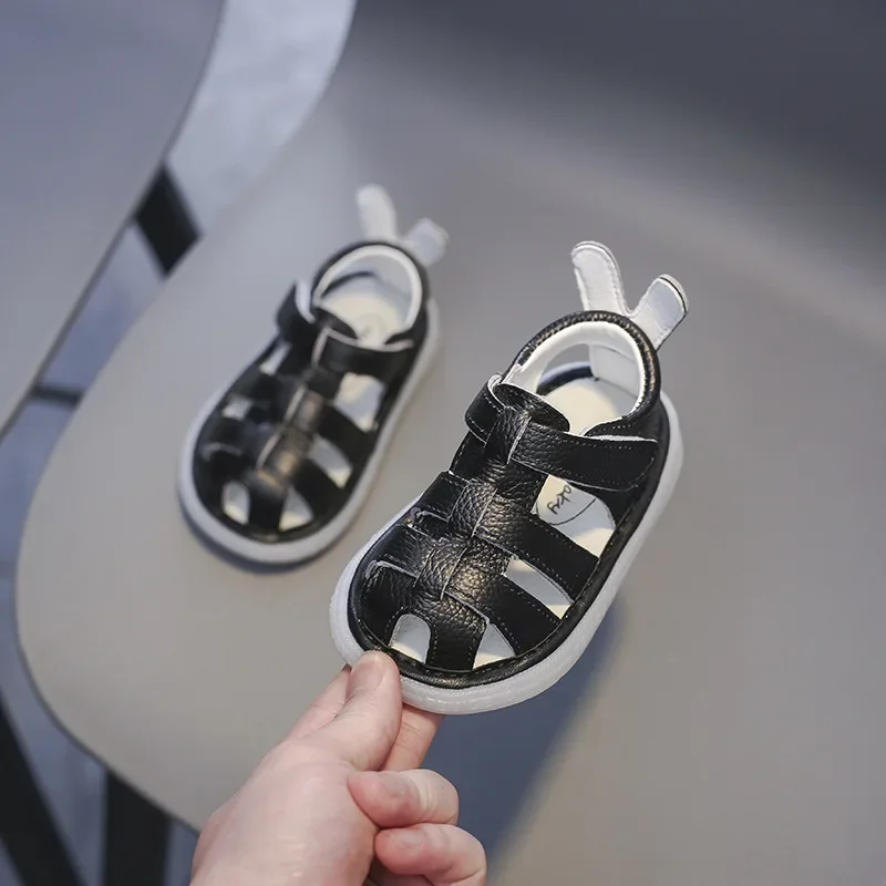 Kids Sandals, Baby Girls and Boys Genuine Leather Sandals, Summer Shoes, Infant Toddler, Non-slip Soft-soled, Casual Beach