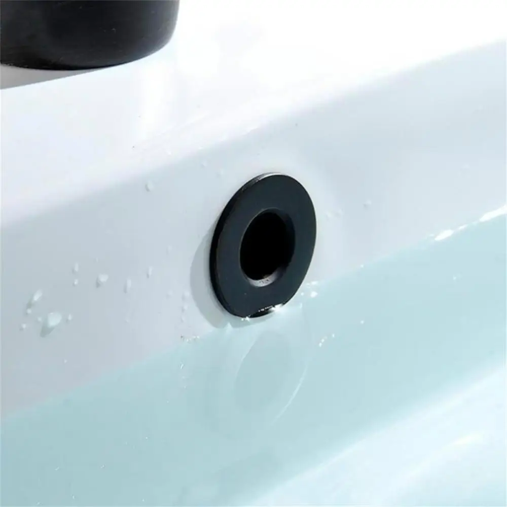 Description Picture 2 of itemBathroom Basin Faucet Sink Overflow Cover Brass Six-foot Ring Insert Replacement Brass Sink Overflow Cover Accessories