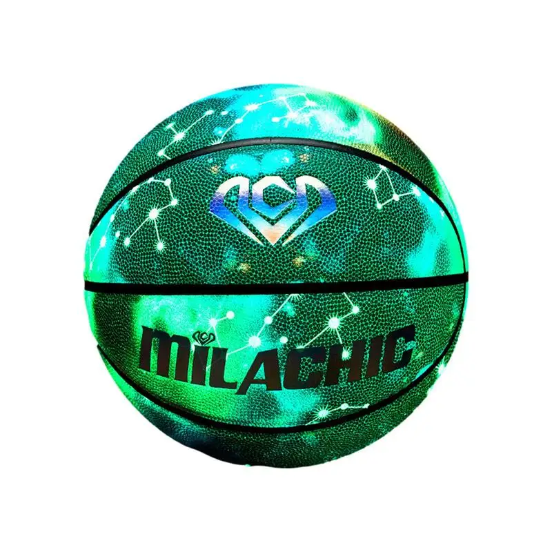 

Glow In The Dark Basketball Portable Luminous Glow Basketball For College Wear-Resistant Basketball Night Sports Multifunctional