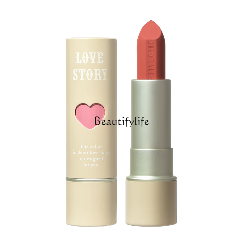 

Pink Mist Heart Lipstick Lipstick Velvet Matte Matte Summer Pure Want to Show White