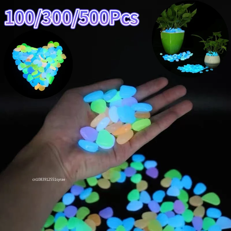 100-500 Glow in the Dark Garden Pebbles Glow Stones Rocks For Walkways Garden Path Patio Lawn Yard Decor Luminous Stones,glow stones,decorative stones