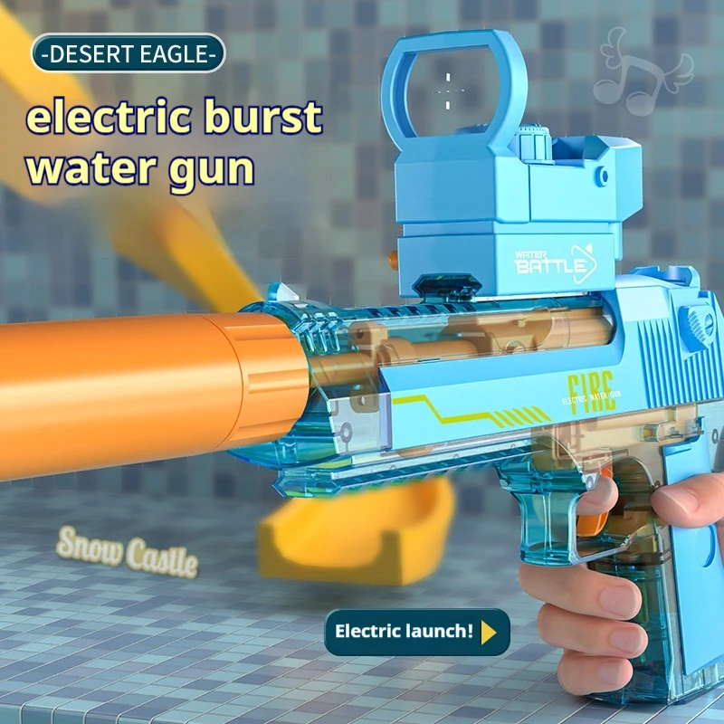 Electric Burst Water Gun Desert Eagle Squirt Toy Powerful Water Blaster Pistols Children Toys Automatic Pistol Guns Summer Toys 5