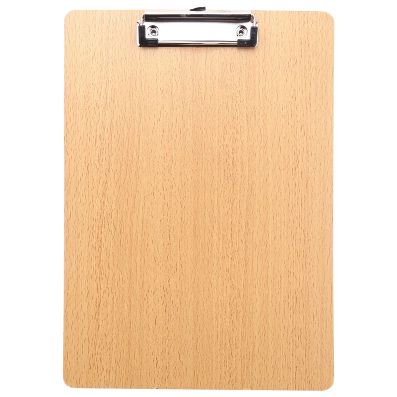 A4 Size Wooden Clipboard Clip Board Office School Stationery With Hanging Hole File Folder Stationary Board Hard Board Writing P