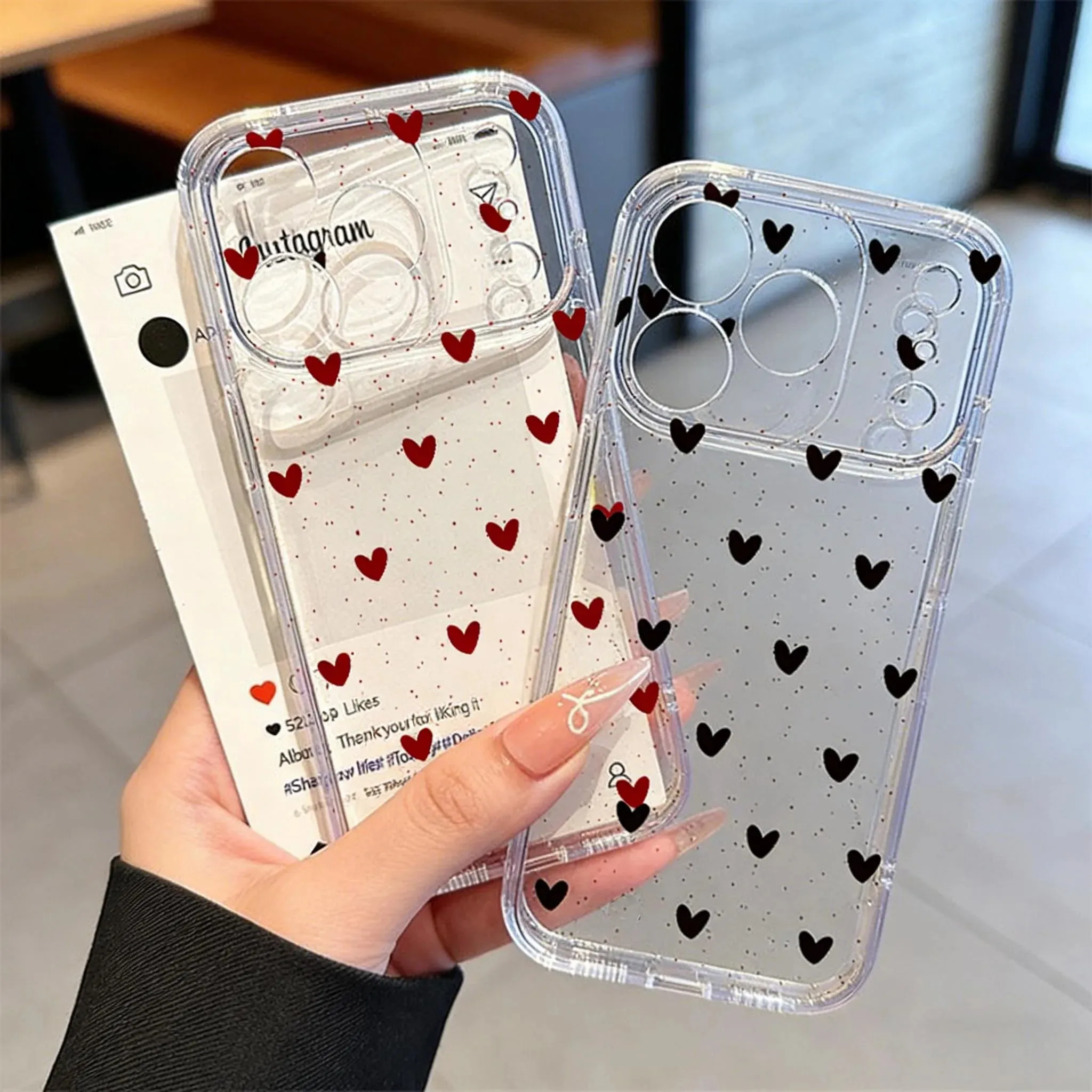 Polka Dots Silicone Transparent Phone Case