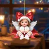 Valentine'S Day Cute Supplies Angel Baby 2d Flat Acrylic Bag Keychain Pendant Car Rearview Pendant Festival Popular Decorations 5