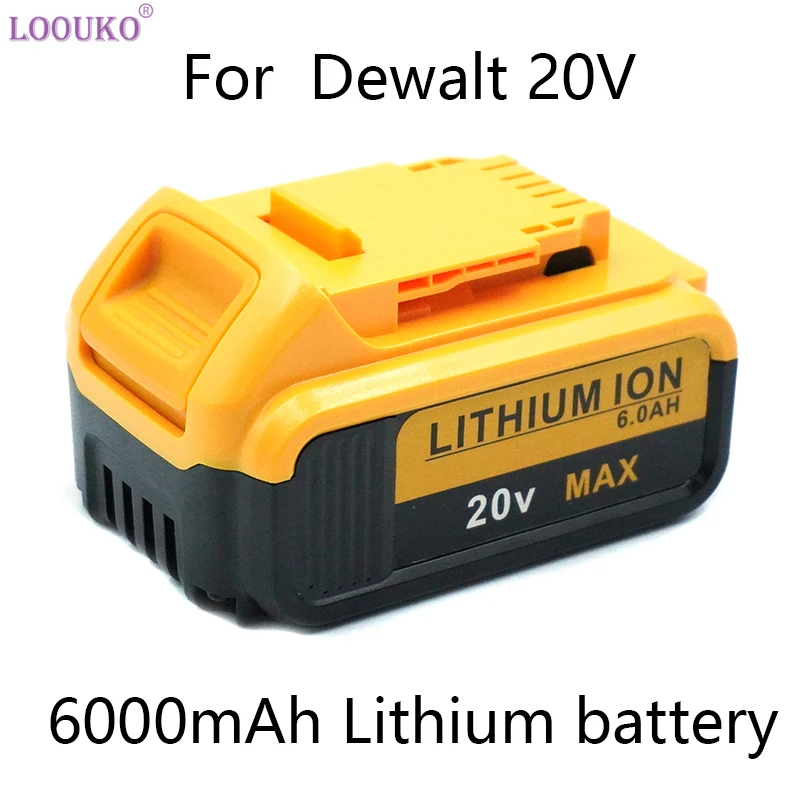 

DCB200 6Ah 20V 6000mAh Lithium Replacement Battery ,For Dewalt 18V DCB184 DCB200 DCB182 DCB180 DCB181 DCB182 DCB201 Battery