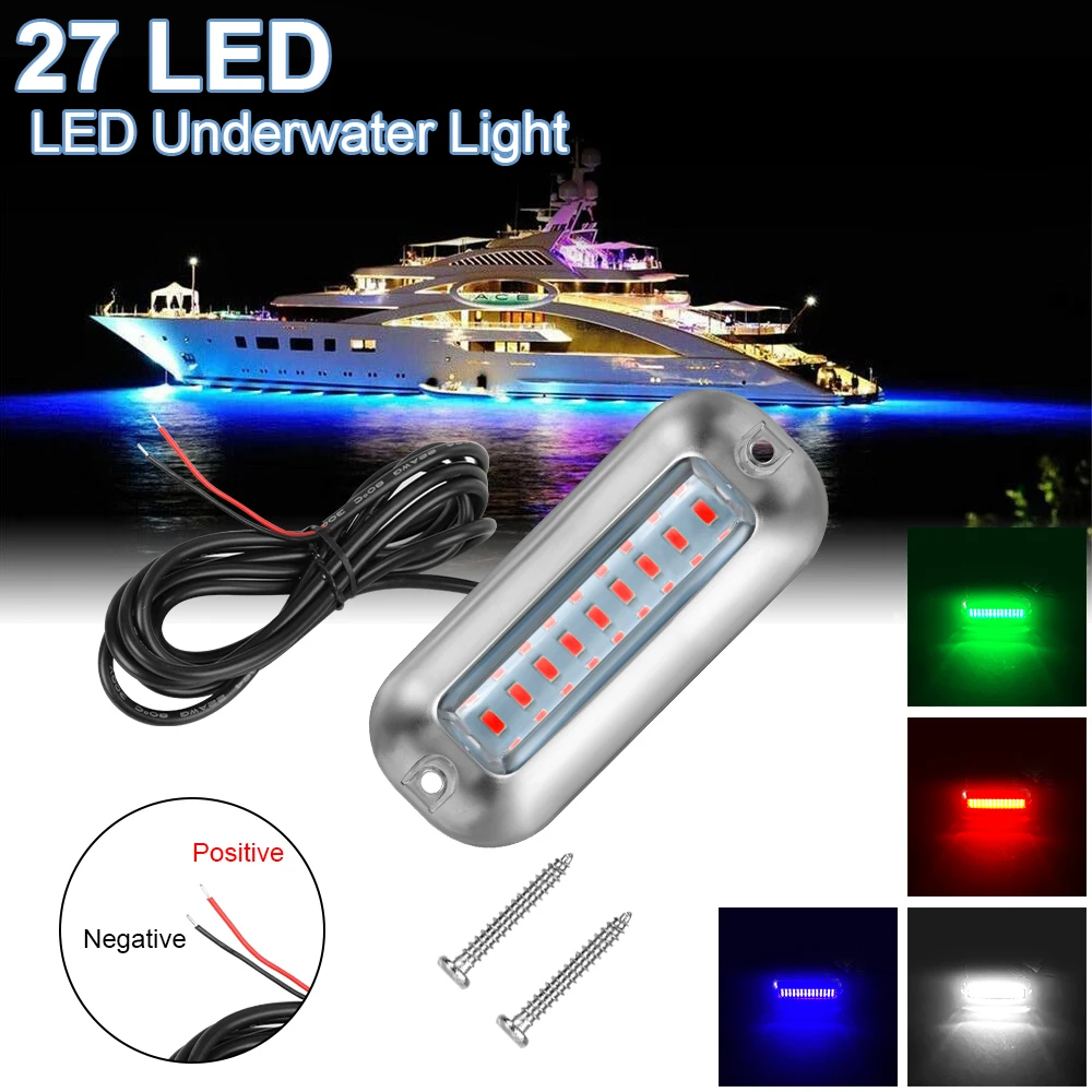 

10-30V Pontoon Transom Lights For Boat Yacht Marine Ship Underwater Lamp Navigation LED Indicator 12V 24V Waterproof Accessories