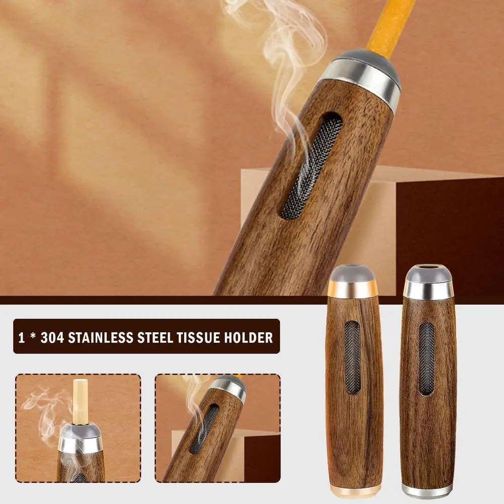 Auto Car Ashtray Car Interior Decoration Dust-free Smoking Ash Holder Wood Creative Filter Anti Tool Soot-flying