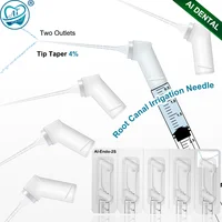 AI-Endo-2S Dental Endo Root Canal lrrigation Needle Syringe Rinse Tip 4% Tip Taper Two Outlets for Dental Injection 30pcs/box 1