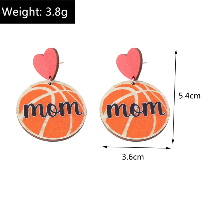 Aihua Mode Softball Basketball Sport Ohrringe Super Mom Baseball Fußball Ohrringe für Frauen Schmuck Geschenke – Detail 7