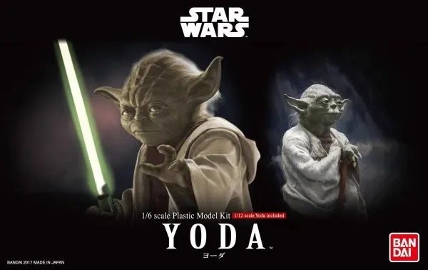 

Bandai Star Wars 1/6 And 1/12 The Empire Strikes Back Master Yoda Assembled Model Action Figure Decoration Toys Children's Gifts