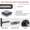 70.8 Inch Industrial Pipe Clothing Rack Wall Mounted Clothes Rail Garment Hanging Bar Rod Display Rack Closet Storage 5