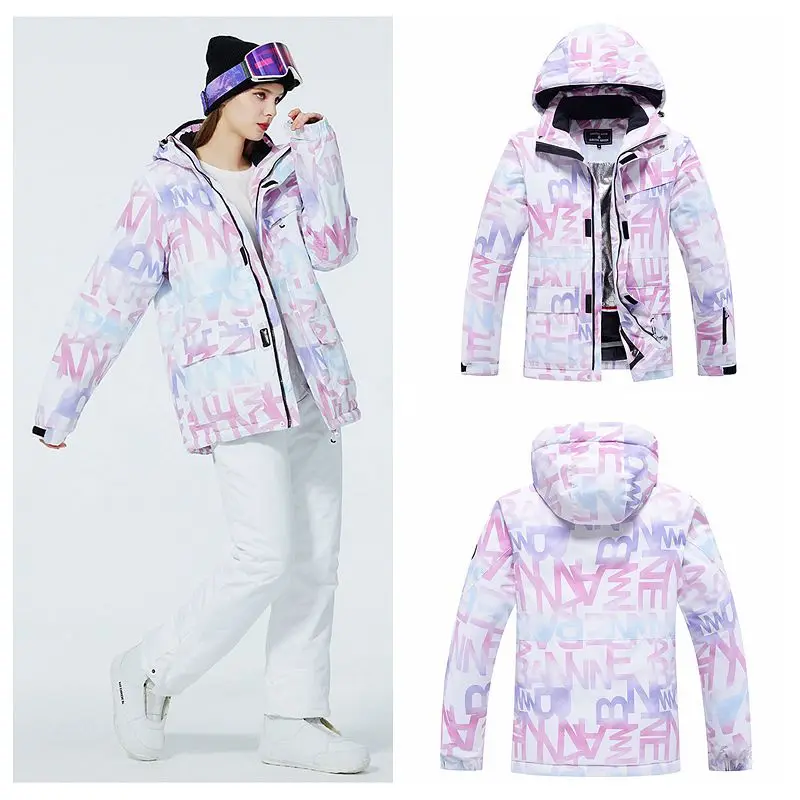 

Women's Ski Suit Winter Outdoor Warm Windproof Suit Girls' Ski Jacket And Trousers Suit Women's Printed Snowboard Sk