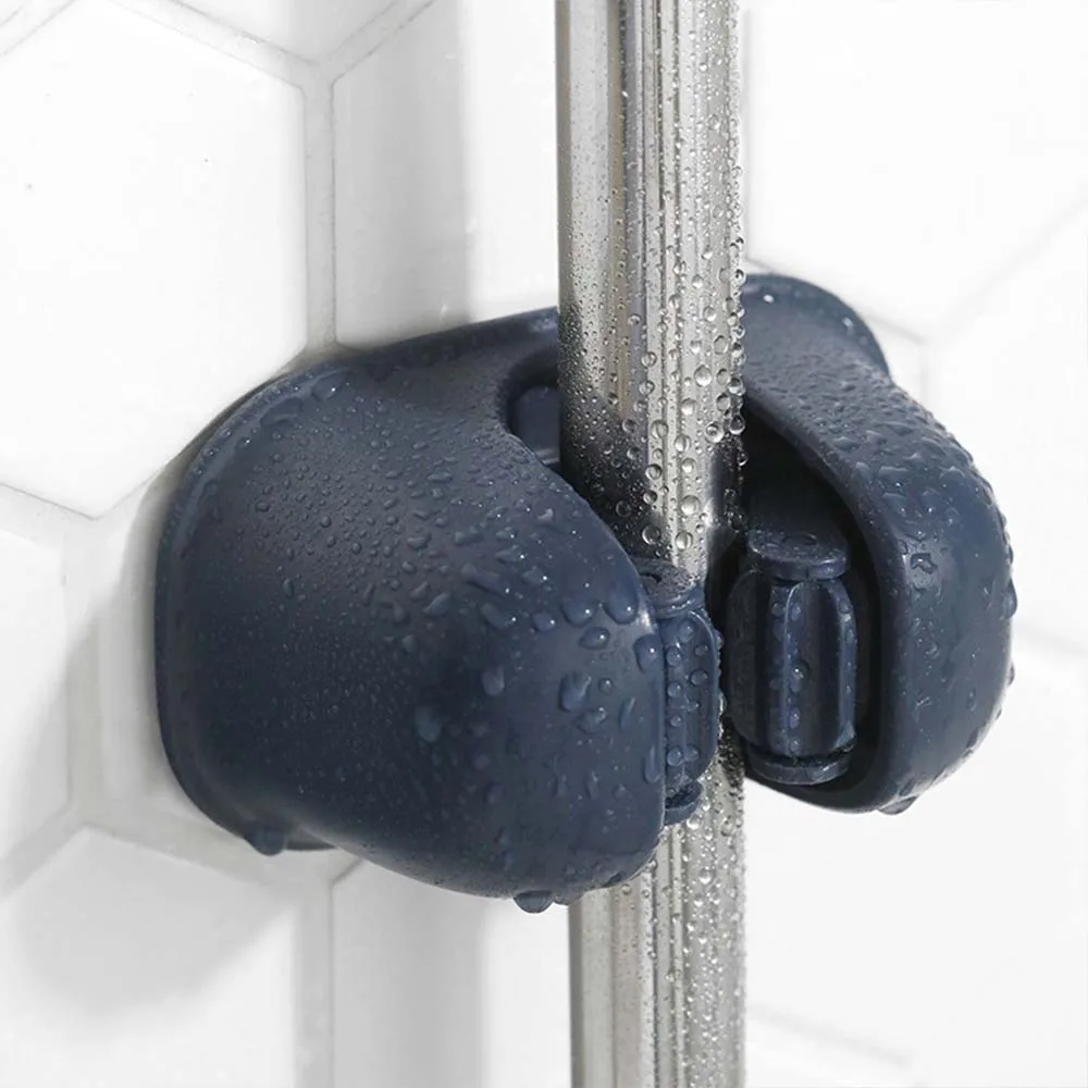 Mop Holder Free Punch Mop Clip Hook Bathroom Viscose Wall-mounted Broom Card Holder Bathroom Suction Rack Shelves