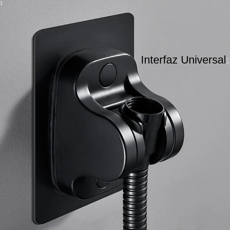 

Black Shower Head Holder Adjustable Brackets Suction Cup Wall Mount No Punching Support For Bathroom Accessories Stand Bath