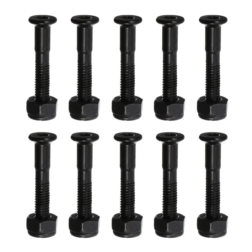 

40 Sets Skateboard Hardwares Set Replacement Parts Black Mounting Bolts Set