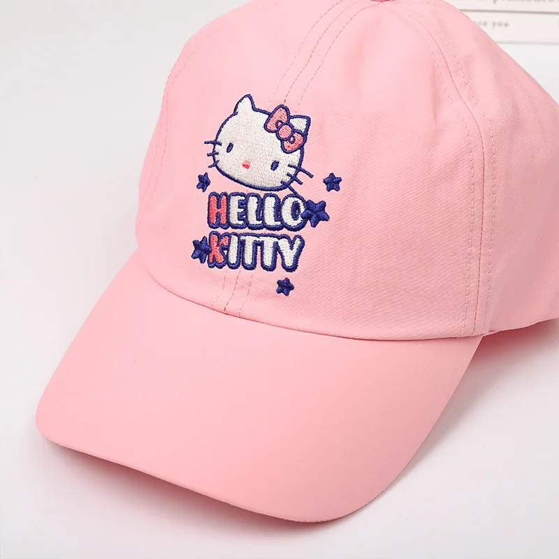 

Милая бейсболка Hello Kitty, Sanrio Kawaii, аниме Kuromi Cinnamoroll MyMelody, Солнцезащитная шляпа, милая мультяшная женская шапка с сердечками, детский подарок