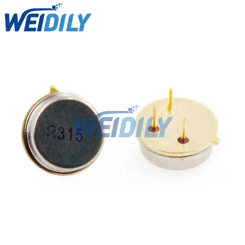 5PCS Round 315MHZ 315mhz Filter SAW Oscillator Resonator R315A R315 TO-39 3 Pins quartz resonator ceramic filter