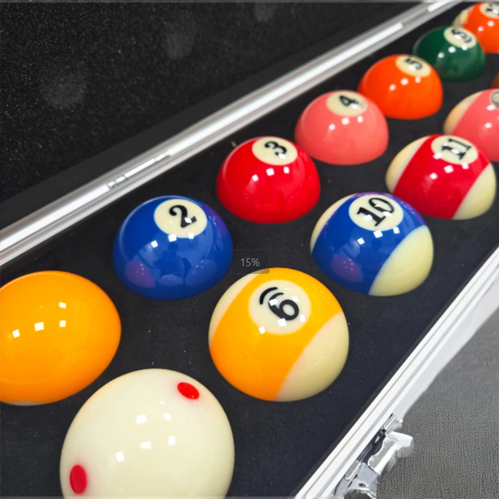 Premium Customizable 50.8MM Color and 48MM White Resin Pool Balls Set Snooker & Billiard Balls With Box for Sports Use