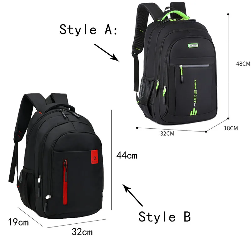 Men's Oxford Waterproof Backpacks Rucksack Business Computer Bag Casual Backpack Senior High School Student Schoolbag Large Capa