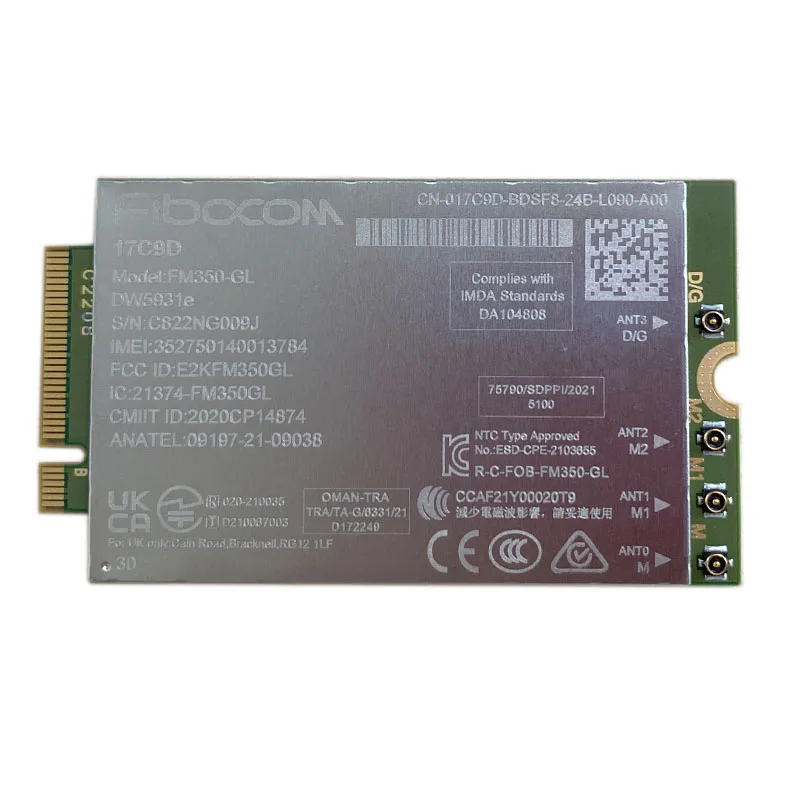 Fibocom-módulo para Dell Latitude Mimo Gnss Modem Fm350-gl Dw5931e Dw5931e-esim 5g M.2 5531 9330 3571 Laptop 4x4 - Imagem 4