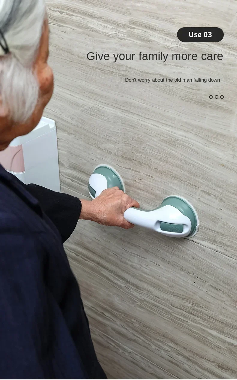 Description Picture 6 of itemToilet Safe Grab Anti Slip Elderly Safety Helping Handle Shower Handle Support Bathroom Bar Vacuum Sucker Suction Cup Handrail
