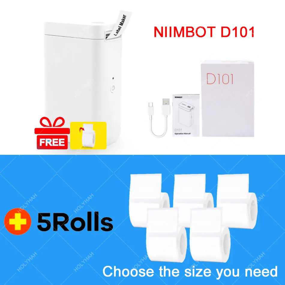 miniature printer Niimbot D101 D11 D110 Mini Thermal Label Printer Maker Inkless Portable Pocket Label Maker for Mobile Phone Machine mini color printer