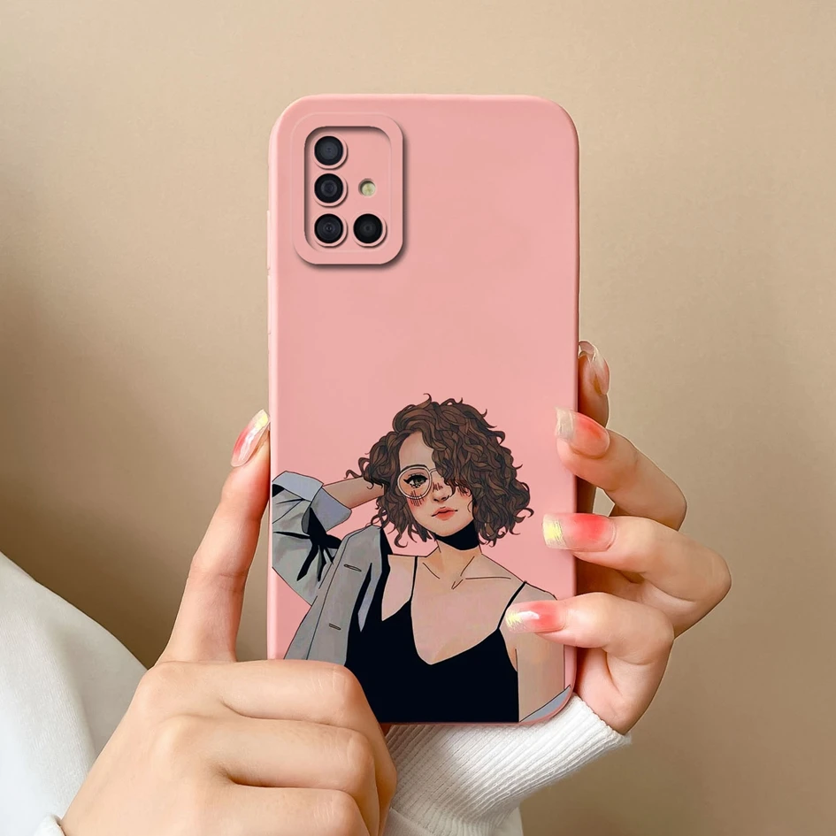Fashion Love Heart Liquid Silicone Matte Back Cover with Screen Protector
