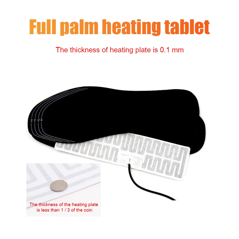 Heated Shoe Insoles USB Electric Washable Outdoor Sports