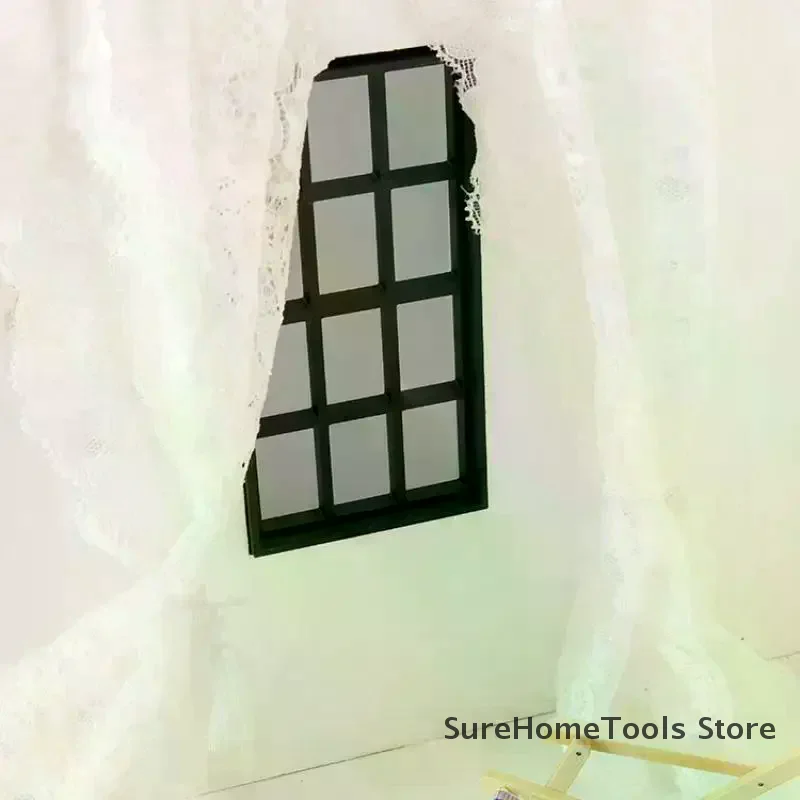 1/12 Dollhouse Simulation Wood Window Frame Model Dollhouse Furniture Decoration Dolls House Micro Scene Accessories