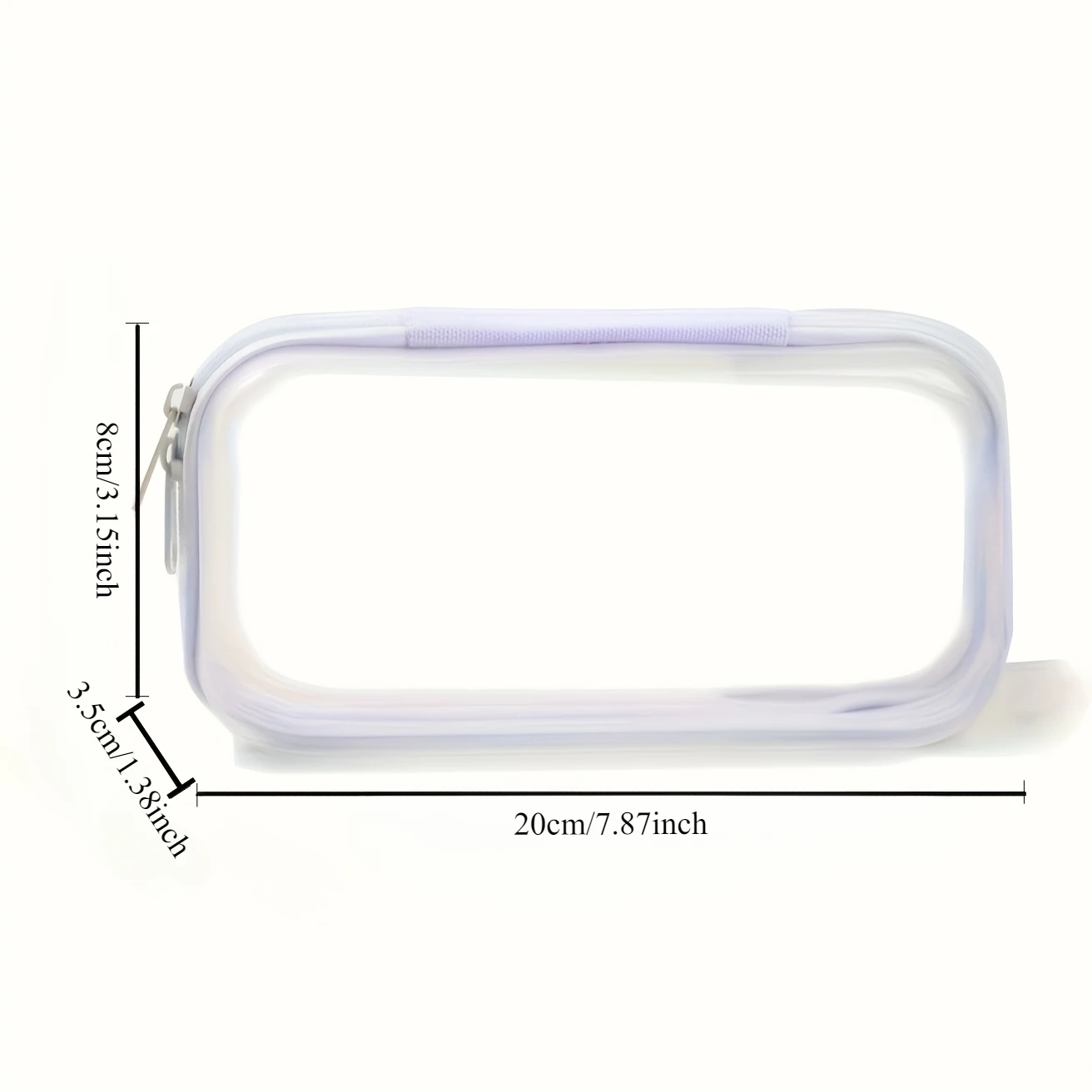 1/5pc Plastic Transparent Jewelry Storage Makeup Bag Simple Stationery Pencil Case Portable Travel Organizer Cosmetic Case 6