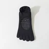 Ladies Breathable Yoga Socks with Grips Non-Slip Five Finger Pilates Socks for Women Backless Ballet Dance Fitness Toe Socks 6